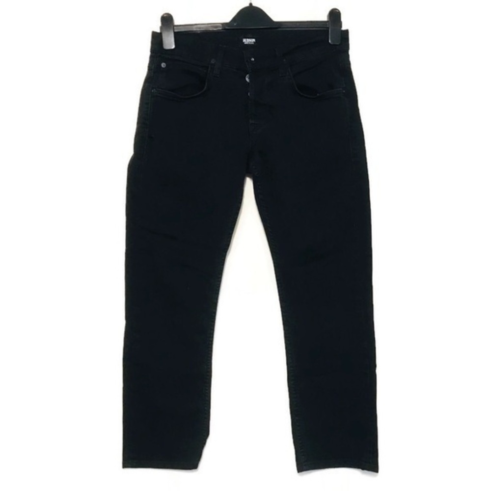 Hudson Black Byron Straight Leg 5 Pocket Button Fly Denim Jeans Men’s size 30